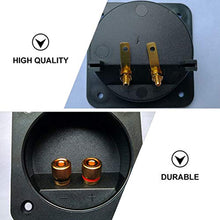 Load image into Gallery viewer, NUOBESTY 2pcs Speaker Box Terminal Cup Square 3.1in Push Spring Double Binding Post Connector Box for DIY Home Car Stereo
