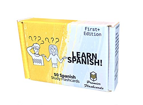 Premier Flashcards- Learn Spanish Study Flashcards | The Most Important and Useful Spanish Phrases | Perfect for Learning Spanish as a Second Language | Made in USA