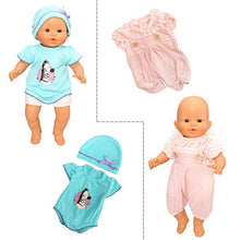 Load image into Gallery viewer, Miunana 5 Sets 14-16 inch Doll Clothes Outfit Pajamas for Doll Clothes, 15 Inch Doll and for 15 Inch Girl Doll Outfits 2 Years Old Doll

