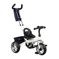 Children's Sun Shadow Tricycle, 1-6 Years Old Girl boy 4 in 1 Push Handle Children's Outdoor Tricycle, Three Colors (Color : White)