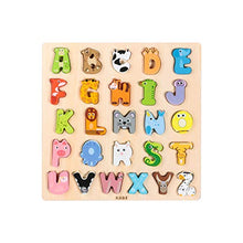 Load image into Gallery viewer, MAMaiuh Wooden Animals Alphabet Puzzles, Letters Sorting Recognition Board ABC Blocks for 3-5 Years Old, Matching Game Montessori Early Educational Learning Toys Gift for Preschool Toddlers (Multi)
