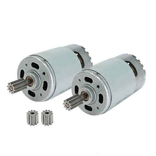 2 Pcs Universal 550 30000 RPM Electric Motor with 10 Teeth Gear , RS550 12V Motor Drive Engine Accessory for Kids RC Car Children Ride on Toys Replacement Parts