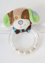 Load image into Gallery viewer, Blue Dog Ring Rattle by Douglas Cuddle Toys
