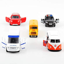 Load image into Gallery viewer, KIDAMI Die-cast Metal Toy Cars Set of 5, Openable Doors, Pull Back Car, Gift Pack for Kids (Official Car)
