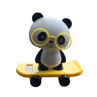ruiycltd Surprise Cute Solar Powered Car Dashboard Home Desk Decor Dancing Panda Swinging Toy Gift Yellow