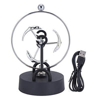 URRNDD Perpetual Motion Toy ABS Base Zinc Alloy Frame Home Bedroom Decoration 7.7x5.3x4.1in