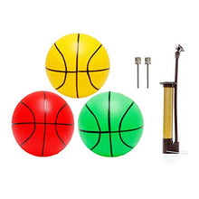 Load image into Gallery viewer, BESPORTBLE 9 Inch Basketball Toy Thickened PVC Ball Playthings Creative Ball Toys for Kids Children Toddler with 1pc Pump 3Pcs (Random Color)
