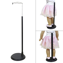 Load image into Gallery viewer, ZITA ELEMENT 2 Pcs Adjustable Doll Stand Base for 18 Inch American Doll and Other 14 Inch -18 Inch Doll - Black Color Doll Holder

