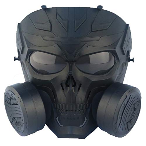 Airsoft Skull Masks Military Safety Anti-Fog Lens Eye Protection Halloween Game Mask with Fan