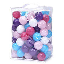 Load image into Gallery viewer, STARBOLO Ball Pit Balls - 100Pcs Plastic Play Pit Balls Crawl Balls with 5 Bright Colors Phthalate Free BPA Free Non-Toxic Crush Proof Play Balls Play Tent Pool (Purple/Pink/White/Blue/Rose) .
