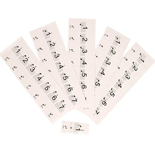 YOMIUP 61/88 Piano Key Keyboards Stickers Transparent Removable Keyboard Music Note Full Set Stickers