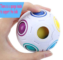 Load image into Gallery viewer, TANCH Magic Rainbow Ball Puzzle Cube Fidget Stress Relief Ball Brain Teasers Games Toys for Kids Adults (12 Holes)
