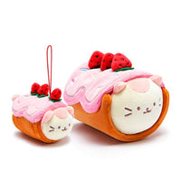 Anirollz Plush Stuffed Animal 2pcs Set Cat Stawberry Toy Gift Set for Kids Kittiroll
