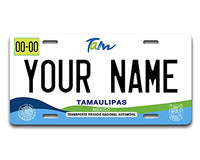 BRGiftShop Personalized Custom Name Mexico Tamaulipas 6x12 inches Vehicle Car License Plate