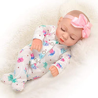 ZITA ELEMENT 10 Inch Newborn Reborn Baby Doll with Baby Doll Clothes Set Realistic Soft Baby Doll with 1 Cute Jumpsuit and 1 Hairband - Kids Girls Best Gift