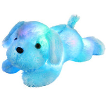 Load image into Gallery viewer, WEWILL LED Puppy Stuffed Animal Creative Night Light Lovely Dog Glow Soft Plush Toy Gifts for Kids on Christmas Birthday Festivals, 18-Inch, Blue
