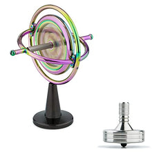 Load image into Gallery viewer, DjuiinoStar High Performance Spinning Top (5-8 Minutes) DST-801 and Durable Gyroscope DG-5M Bundle
