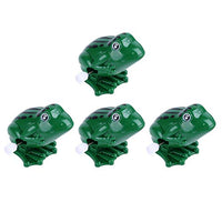 Toyvian 4pcs Vintage Wind Up Toys Iron Frog Figurine Toy Small Animals Clockwork Toy Educational Funny Toys for Toddlers