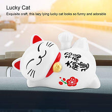 Load image into Gallery viewer, Shopping Spree Lovely Solar PoweredLying Waving Beckoning Fortune Lucky Cat Car AcCar Hotel Restaurant Decor (Fortune Cat)
