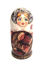 Load image into Gallery viewer, BuyRussianGifts Russian Beauty Matryashka Doll Hand Painted 5 Piece Nesting Doll Set
