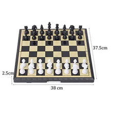 Load image into Gallery viewer, ZUKJP Chess Board Set Foldable Magnetic Chess Board Set Outdoor Travel Chess Backgammon Toy Kids Intellectually Development Learn Chessmen Gift Chess Board Game for Adults Kids
