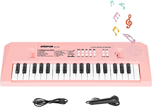Electronic Piano Keyboard 37 Key Piano for Kids Keyboard Piano with Microphone Learning Musical Toys for 3 4 5 Year Old Boys Girls Birthday Gifts Age 3-5