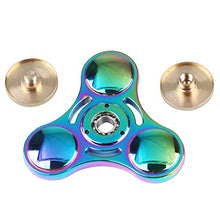 Load image into Gallery viewer, Mtele EDC Hand Spinner Metal Fidget ADHD Focus Toy Ultra Durable High Speed Anxiety Relief Toys,Rainbow Color
