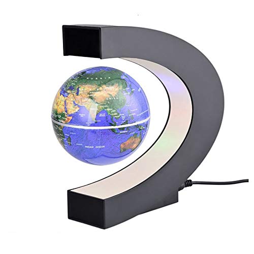 ELQ 3.5 Inch Floating Globe, School Supplies Levitation Anti Gravity Globe Magnetic Floating Globe World Map Teaching Resources Home Office Desk Decoration,Englishblue