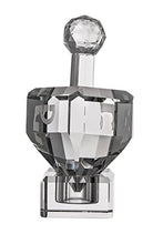 Load image into Gallery viewer, Hanukkah Dreidel Led Crystal 24% with Engraved Hebrew Lettering Stand Included 5.5&quot; Tall
