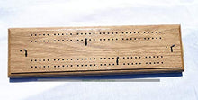 Load image into Gallery viewer, Masters Traditional Games Large Handmade Oak Cribbage Board
