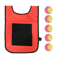 Load image into Gallery viewer, Dodgeball Game ,Throwing Target Game with Balls Dodgeball Tag Stickness Vest Outdoor Fun Activities for Children (red) Children&#39;s Sports Equipment
