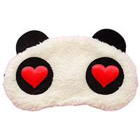 JQWGYGEFQD Cute Panda face Eye Travel Sleep mask Sleep Shade Cover upholstered Seating Put Song Sili Halloween Party Rubber Latex Animal mask, Novel Ha ( Color : C-1 )
