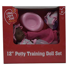 Load image into Gallery viewer, Drink and Wet Potty Training Baby Doll posable Dolls with Pacifier, Bottle, and Diapers - Helps Toilet Training for Kids (African American)
