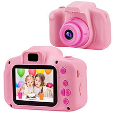 Load image into Gallery viewer, vicksune Kids Camera Children Digital Cameras for Boys Birthday Toy Gifts 4-12 Year Old Kid Action Camera Toddler Video Recorder 1080P IPS 2 Inch Pink
