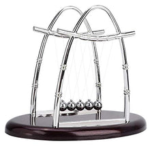 Load image into Gallery viewer, Fdit Classic Newton Cradle Balance Balls 5 Pendulum Balls Demonstrate Newton&#39;s Laws with Swinging Balls Physics Science Puzzle Desk Decor for Home and Office(2#)
