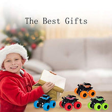 Load image into Gallery viewer, 4 Pack Monster Truck Toys for Boys and Girls, Inertia Car Pull Back Vehicle Playsets, Friction Powered Push and Go Toy Cars, Christmas Gift Birthday Party Supplies for Toddlers Kids Ages 3+
