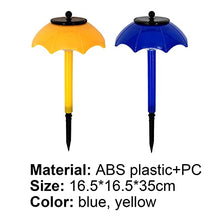 Load image into Gallery viewer, Academyus Lawn Light Control Waterproof ABS Mini Umbrella Solar Lawn Light Garden Yellow
