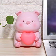 Load image into Gallery viewer, Money Bank, Cute Cartoon Piggy Bank Money Saving Box Jar with Night Light Resin Piggy Bank for Kids Unique Birthday Gift Nursery Decor(1#Type A)
