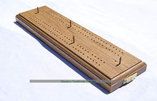 Load image into Gallery viewer, Masters Traditional Games Large Handmade Oak Cribbage Board
