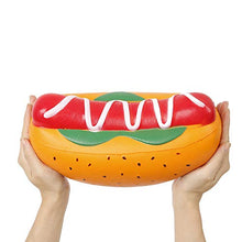 Load image into Gallery viewer, Anboor 10.5 Inches Jumbo Squishies Hot Dog Kawaii Scented Soft Slow Rising Giant Squeeze Food Squishies Stress Relief Kids Toy
