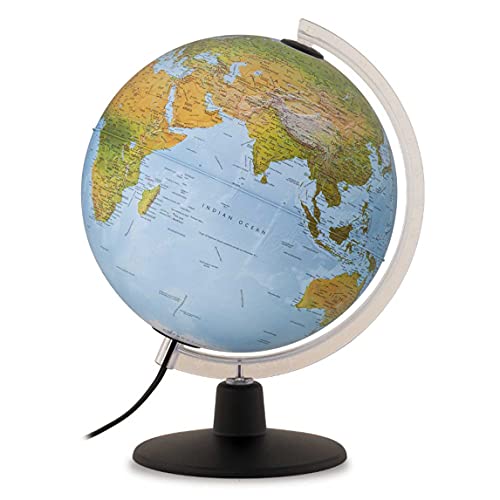 Waypoint Geographic Earth Physical Illuminated Globe with Augmented Reality: Smart 2 in 1 map for Kids Ages 3 and up, Includes up-to-Date Information About The World Along with Famous Landmarks(10
