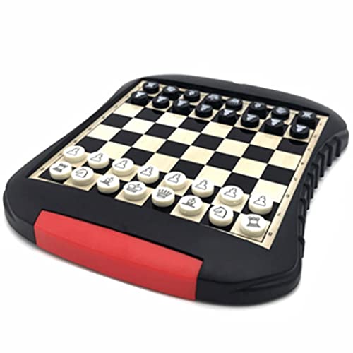 Agal Magnetic Chess Set Portable Children's Drawer Type Chess Board Game Set with 2 Storage Space Travel Chess Set for Kids (Color : Chess Set B)