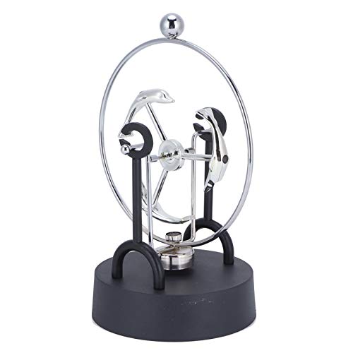 Perpetual Motion Desk Decor Toy, Zinc Alloy Frame, Smooth Lines and Unique Shapes No Deformation and Durable Magnetic Perpetual Motion, for School Home