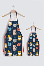 Load image into Gallery viewer, Kids Apron, Cat Family, Mother Daughter Aprons, Toddler Apron, Kids Apron for Boys, Toddler Apron for Girls, Matching Aprons for Kids and Adults, Kitchen Aprons for Cooking (Pack of 2) by LaModaHome
