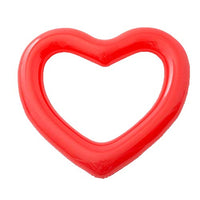 Amosfun 1PC Heart-Shaped Swim Ring Water Floating Bed Floating Mat Eco-Friendly Red Swim Ring Thickened Swim Ring Romantic for Adults Use for Valentine's Day Party Supplies