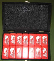 Personalize Custom Engrave Red Double 6 Dominoes, White Spots with Spinners,Tournament Size,Customize Domino,Great Custom Engrave Domino Gifts Prime,Dominos Games Custom Domino