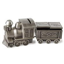 Load image into Gallery viewer, Elegance Pewter Plated Train Bank, Tooth &amp; Curl Boxes Set
