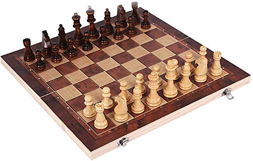 GXBCS Chess Set with Folding Board for Storage Portable Family Party Travel Game for Multiplayers (Color : 3434cm )