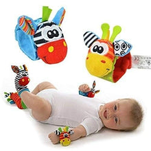 Load image into Gallery viewer, Baby Socks Wrist Rattles for Infants | Rattle Socks for Baby Girls &amp; Boys (Zebra),Large
