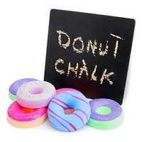 Boley Donut Chalk - 6 Piece Set of Jumbo Multi-Colored Sidewalk Chalk for Indoor & Outdoor Use - Big Colorful Chalk Sets & Art Supplies for Kids